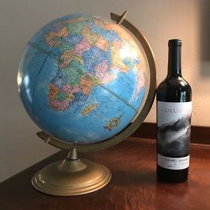 Cram’s • Imperial • World Globe • Metal Base